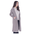 PK18A91HX 100% Pure Cashmere Long Coat Double Botton Full Length Overcoat with Hoodie